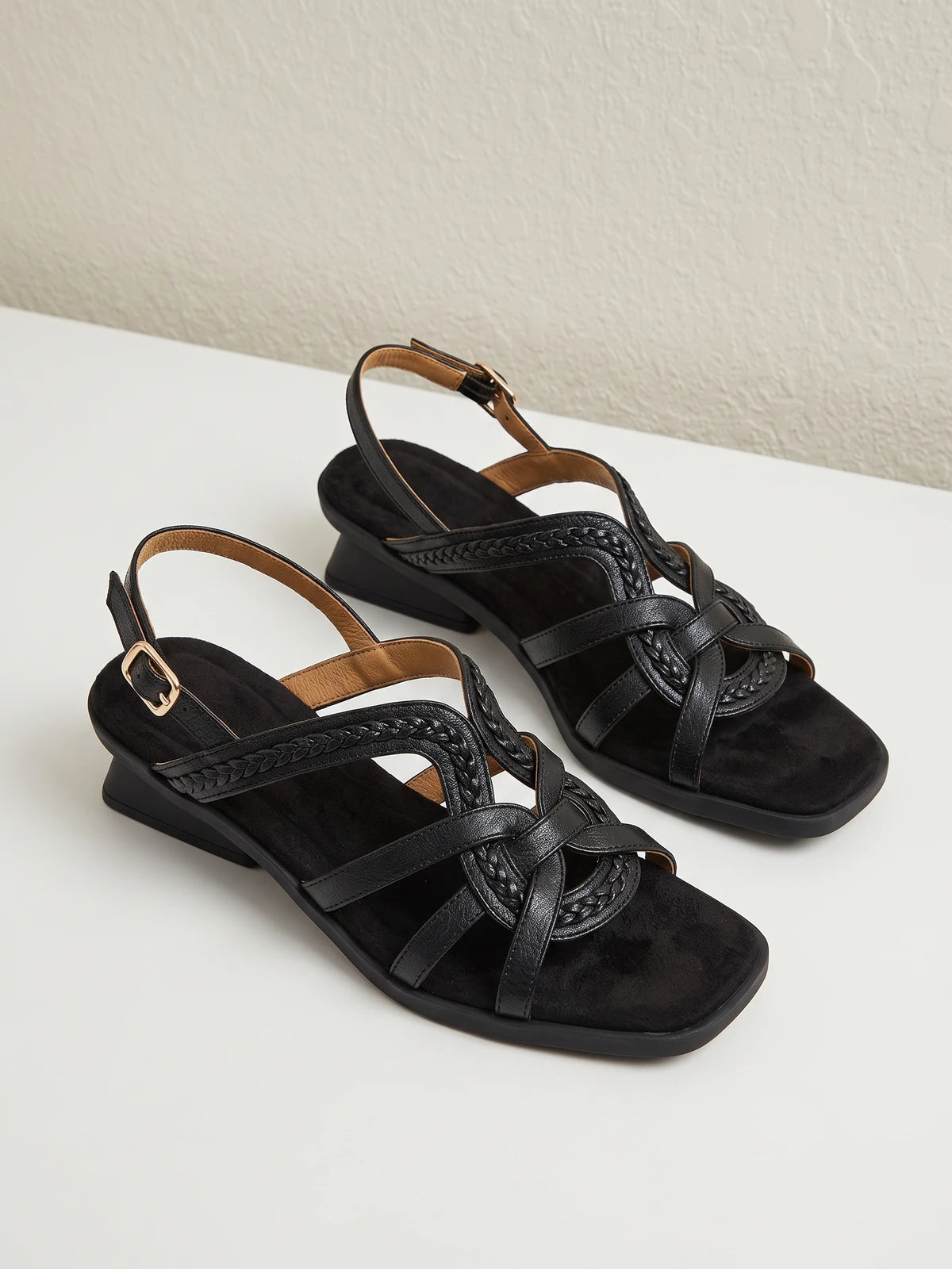 Mirellion Braided Slingback Sandals