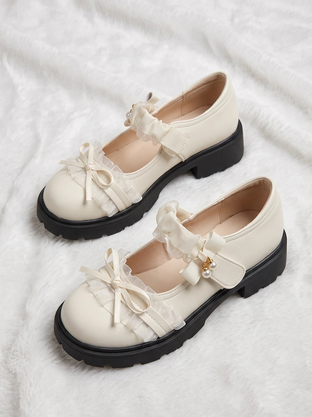 Odette Organza Frill Lug Mary Janes
