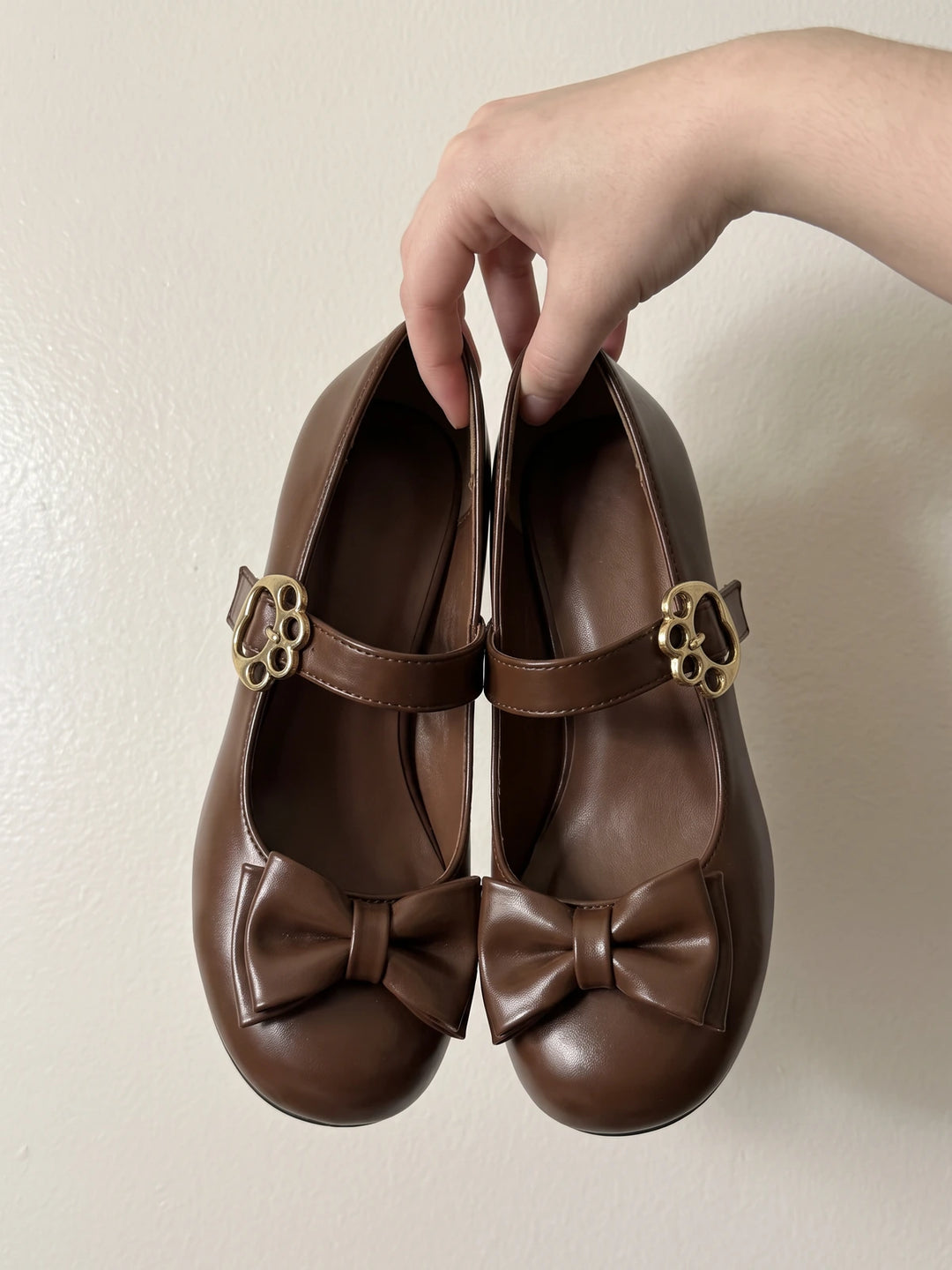 Zeline Glossy Bow Mary Jane Heels