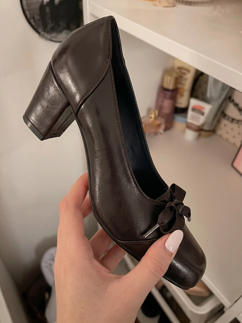 Mignettienne Bow Square Toe Heels