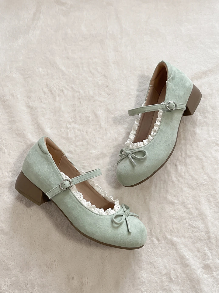 Marisol Mint Lace Ballet Mary Janes
