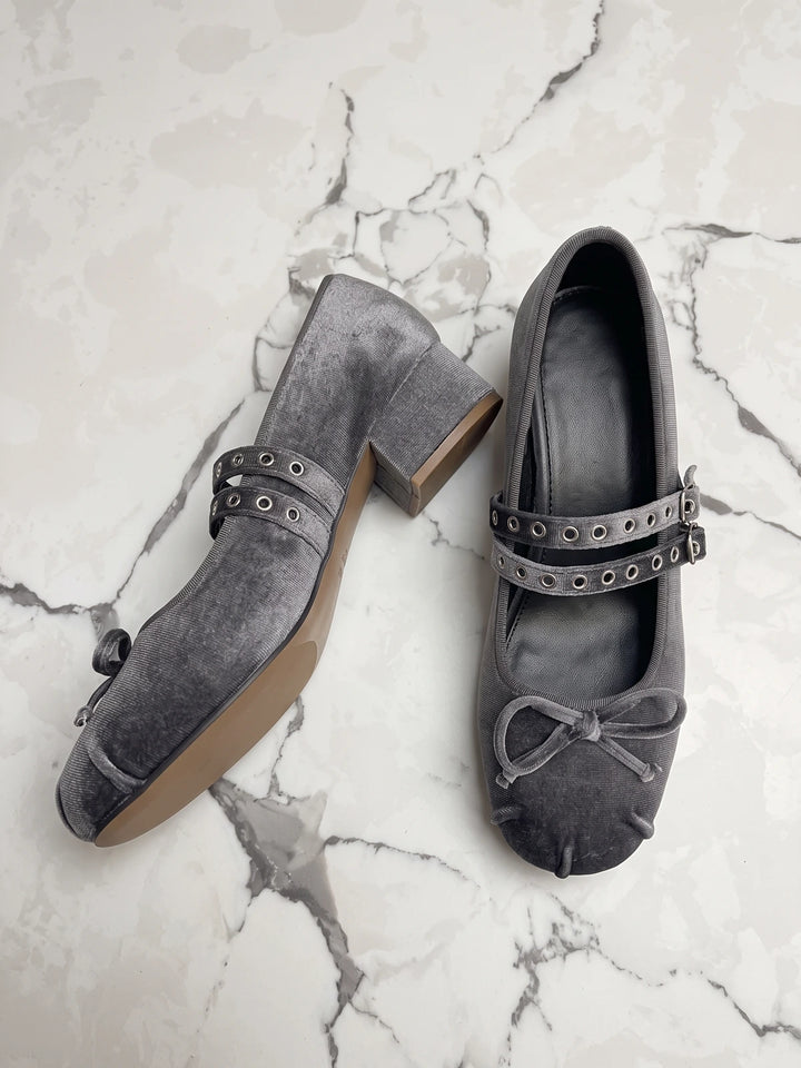 Lavinie Velvet Bow Mary Janes