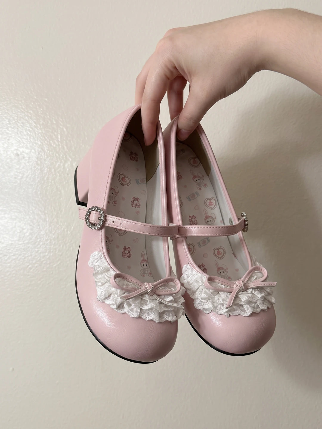 Monique Ruffled Bow Mary Jane Heels