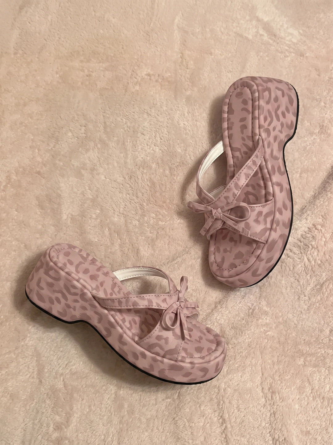 Pink Leopard Darling Sandals
