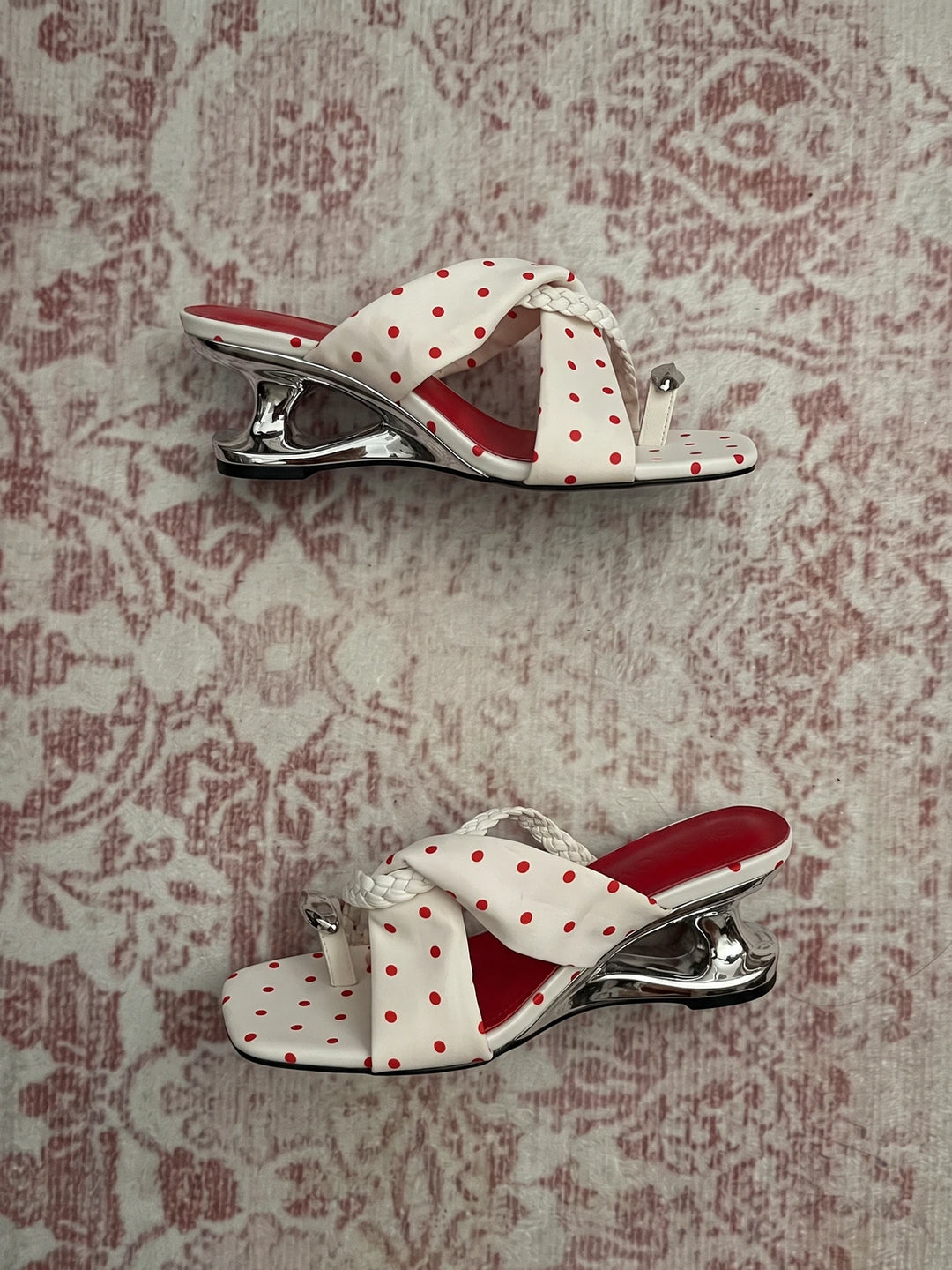 Maribelle Polka Dot Wedge Sandals
