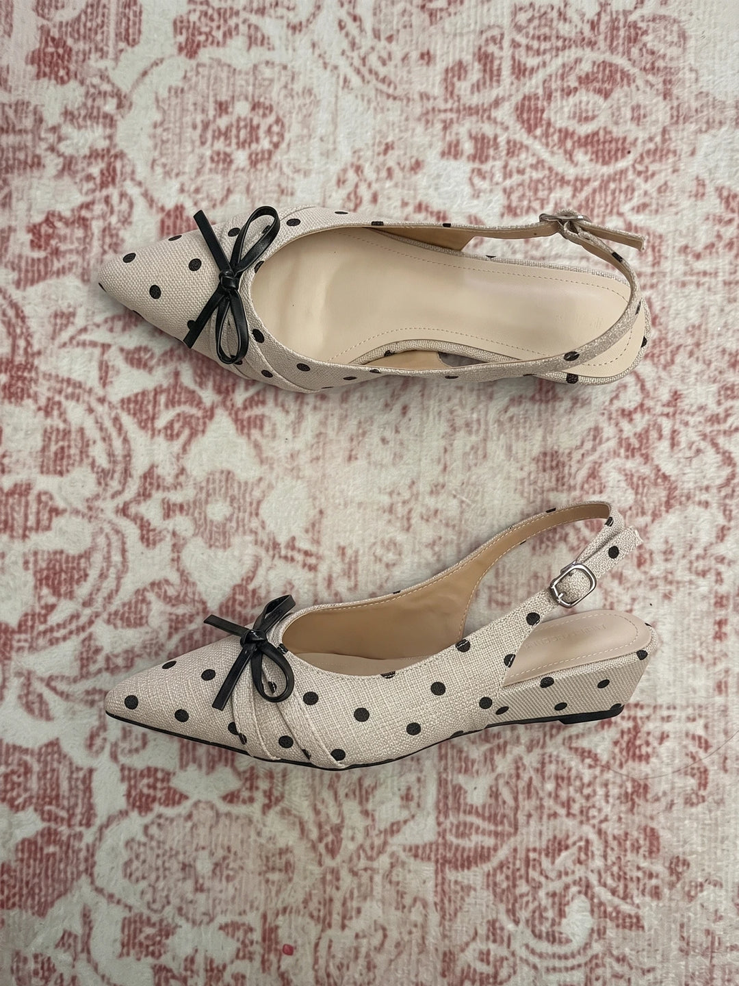 Edith Polka Dot Wedge Sandals