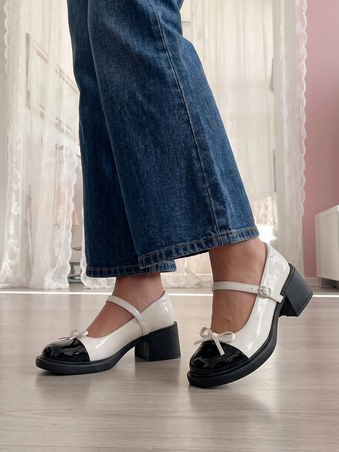Nicollette Monochrome Mary Janes
