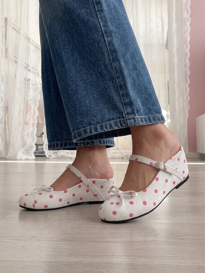 Mireilette Polka Dot Mary Jane Mules