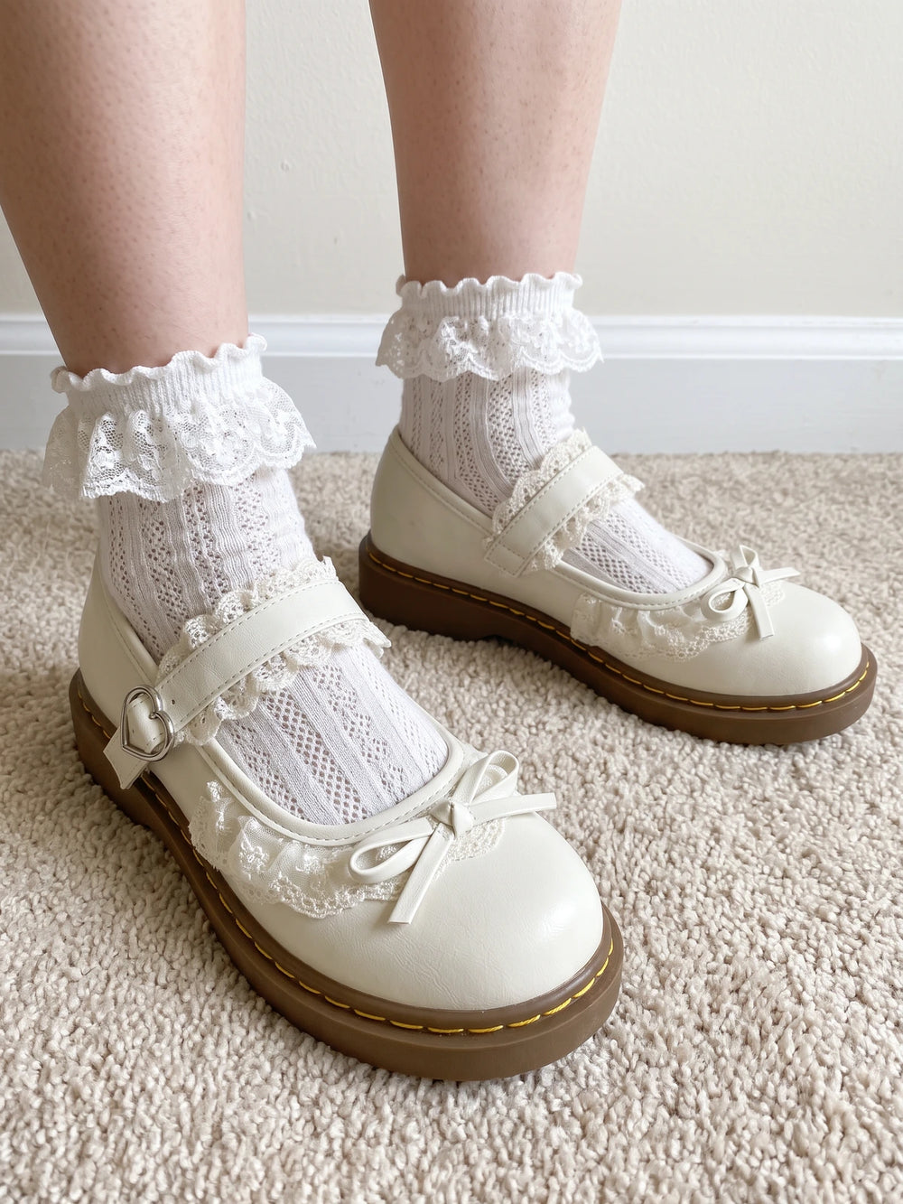Mirettielle Ruffle Bow Mary Janes