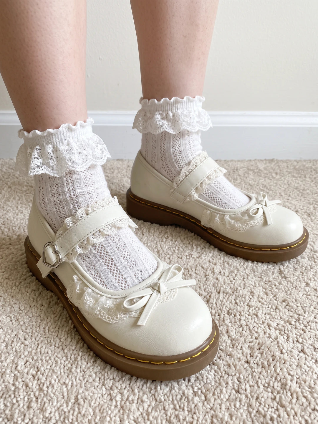 Mirettielle Ruffle Bow Mary Janes