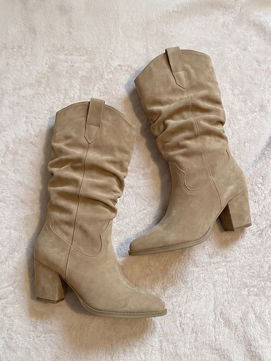 Solange Slouchy Suede Western Boots
