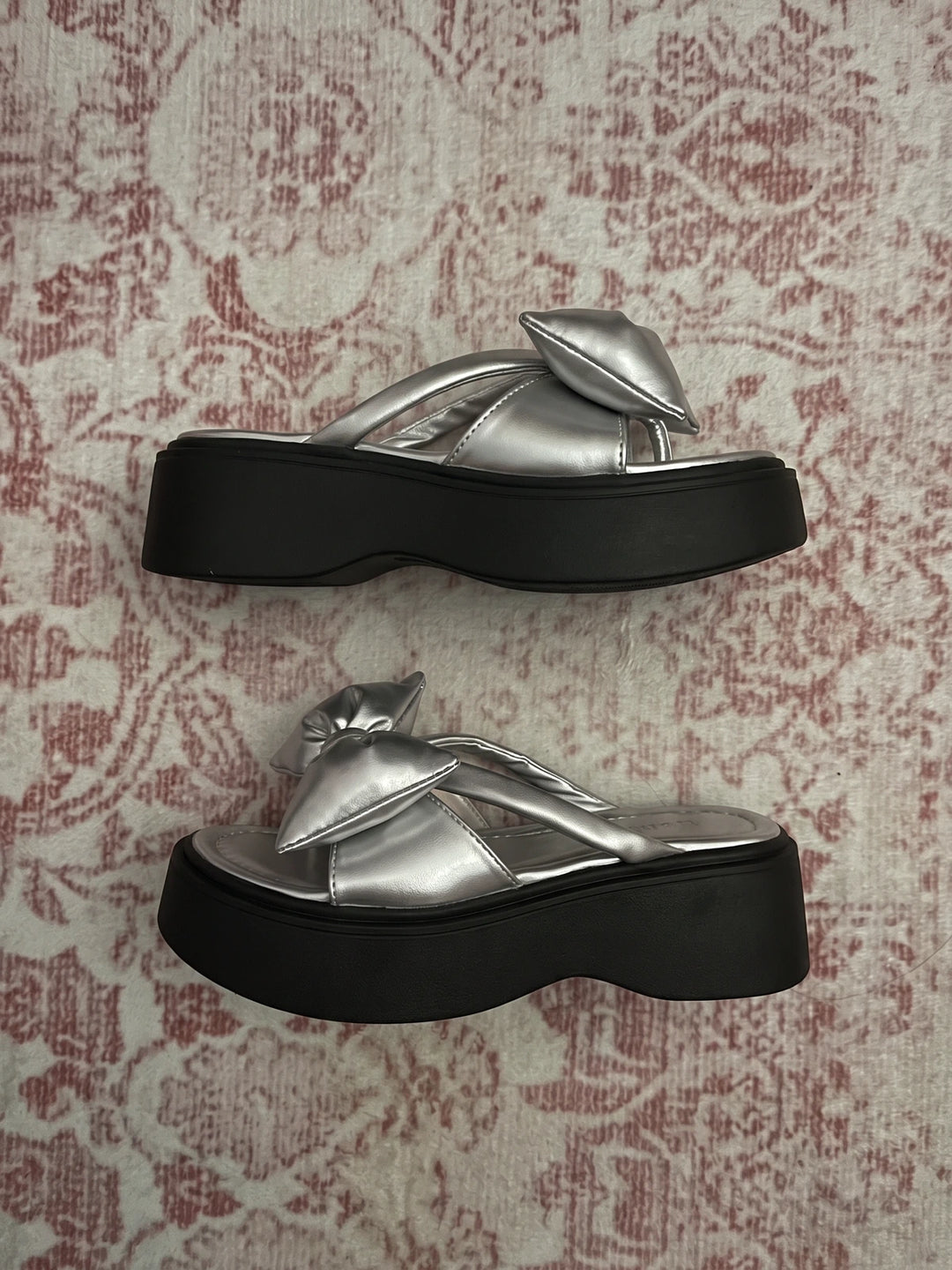 Cassidy Silver Puff Sandals