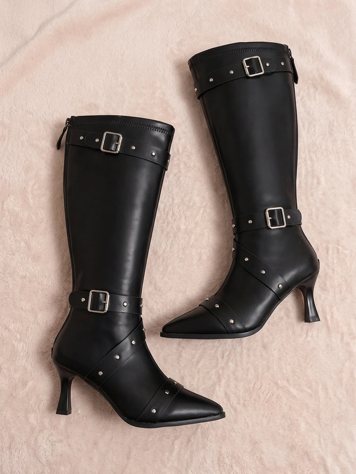 Esmerie Studded Buckle Boots