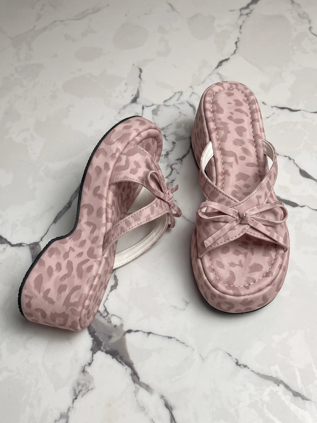 Pink Leopard Darling Sandals