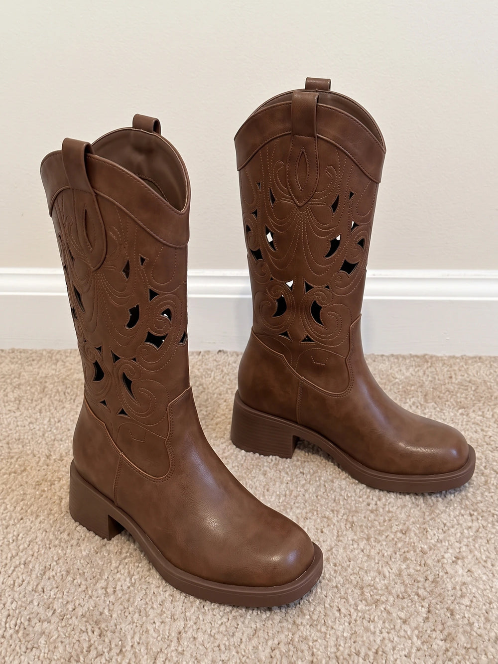 Zelie Laser-Cut Western Boots