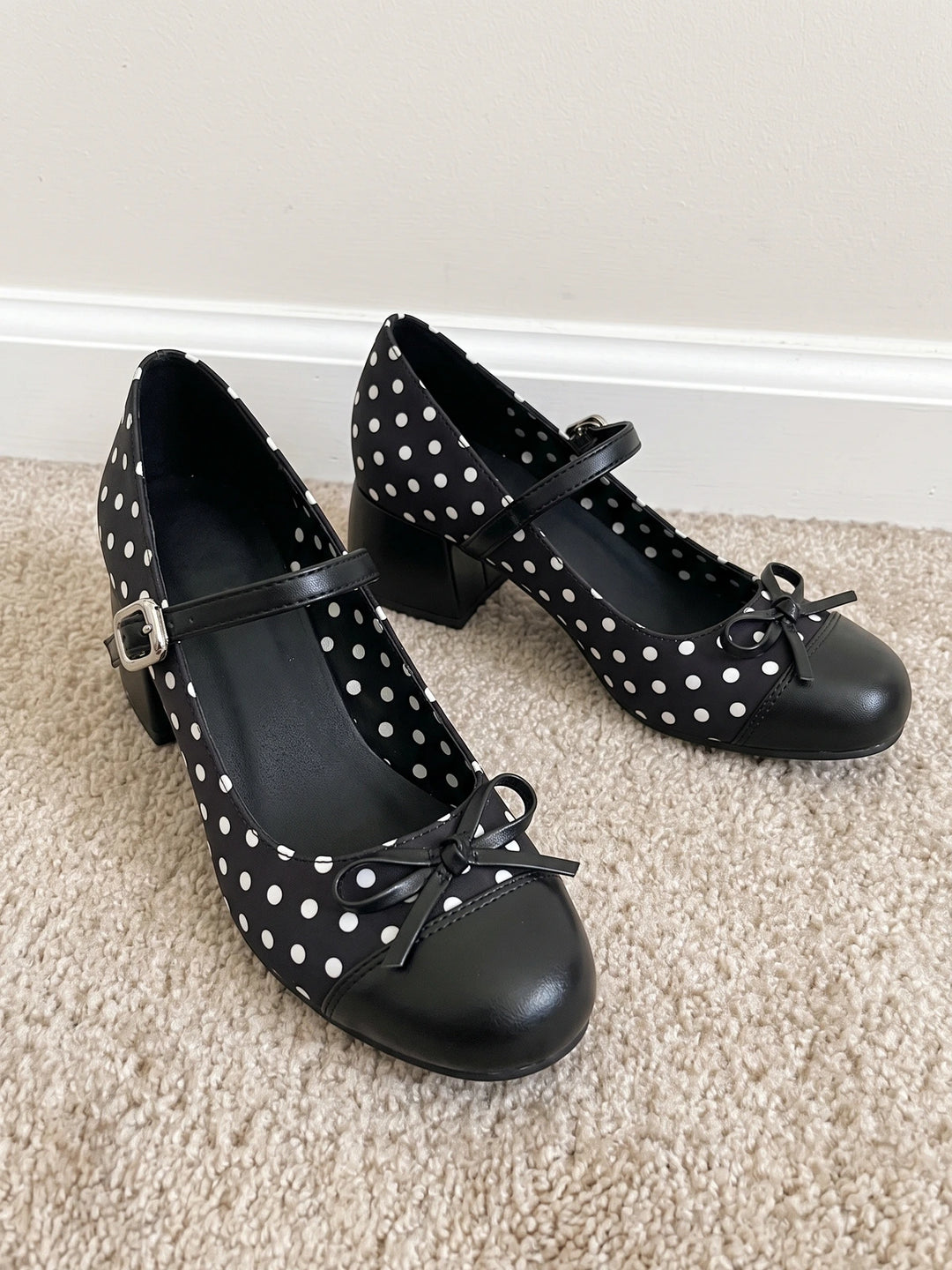 Vivienne Polka Dot Bow Mary Jane Heels
