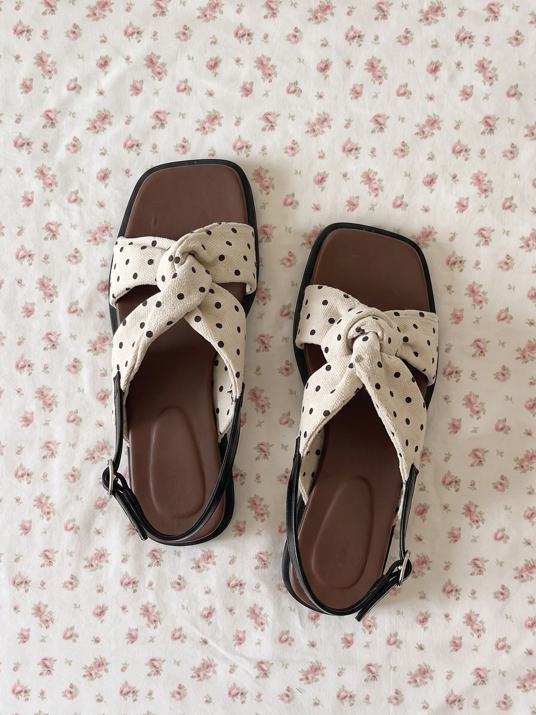 Mignette Polka Dot Knot Sandals