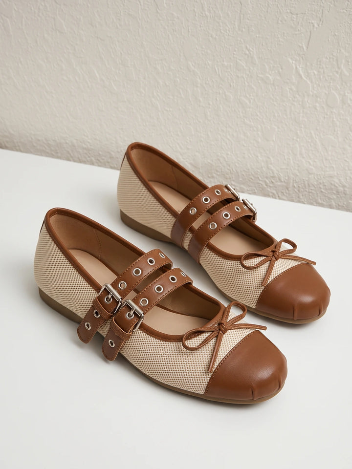 Mignorette Woven Bow Mary Janes