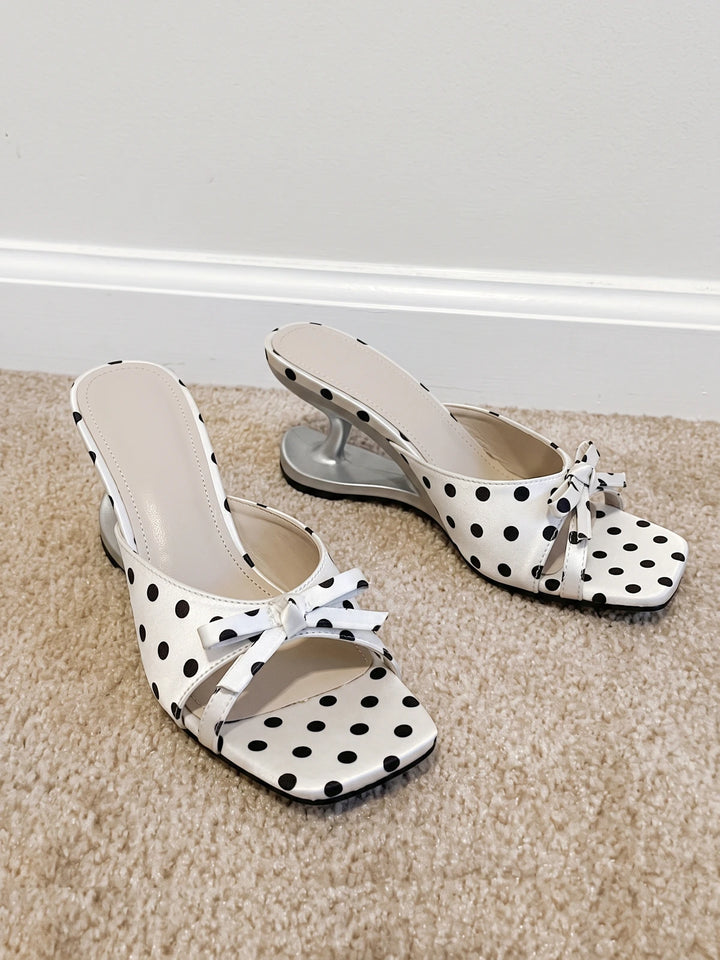 Philippine Polka Dot Cutout Mules