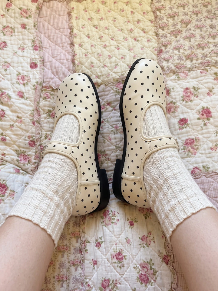 Philomene Cream Polka Dot Mary Janes