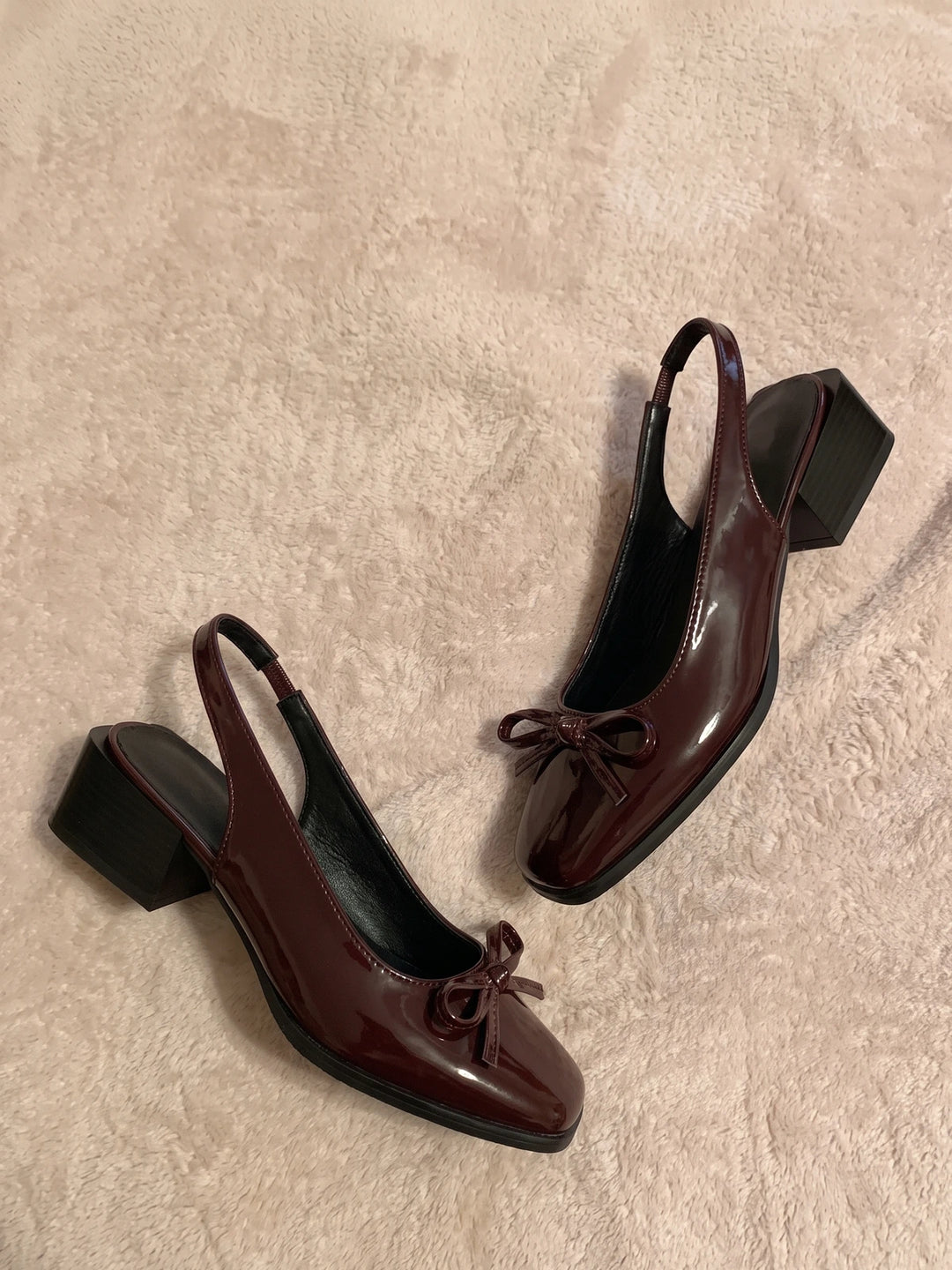 Mirelliane Patent Bow Slingback Heels