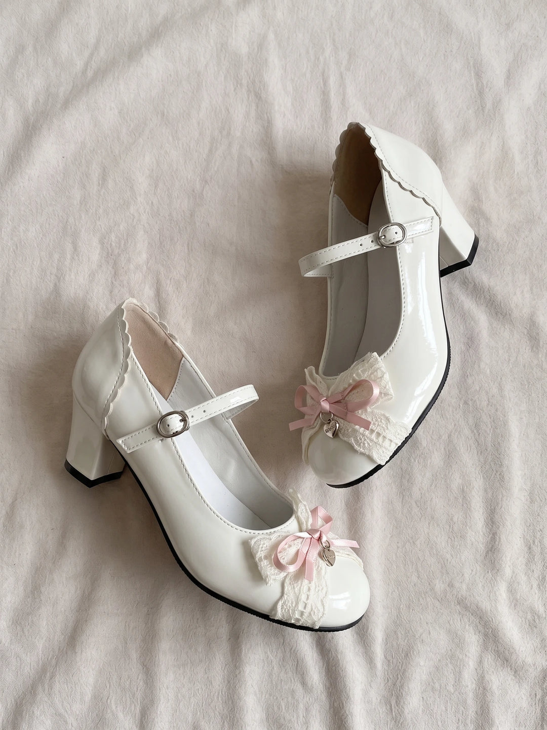 Lisette Ribbon Lace Bow Mary Janes