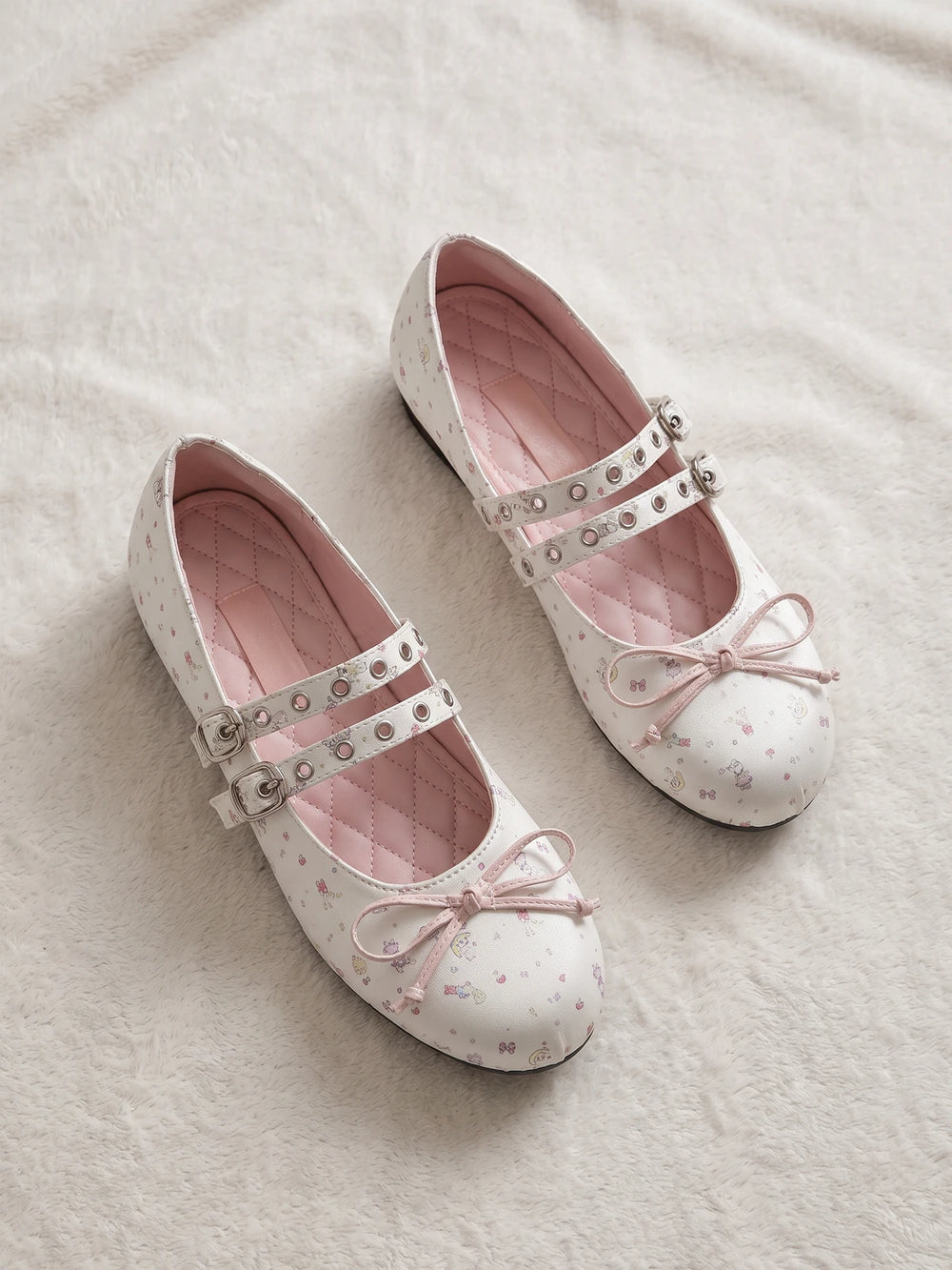 Bettine Floral Print Mary Jane Flats