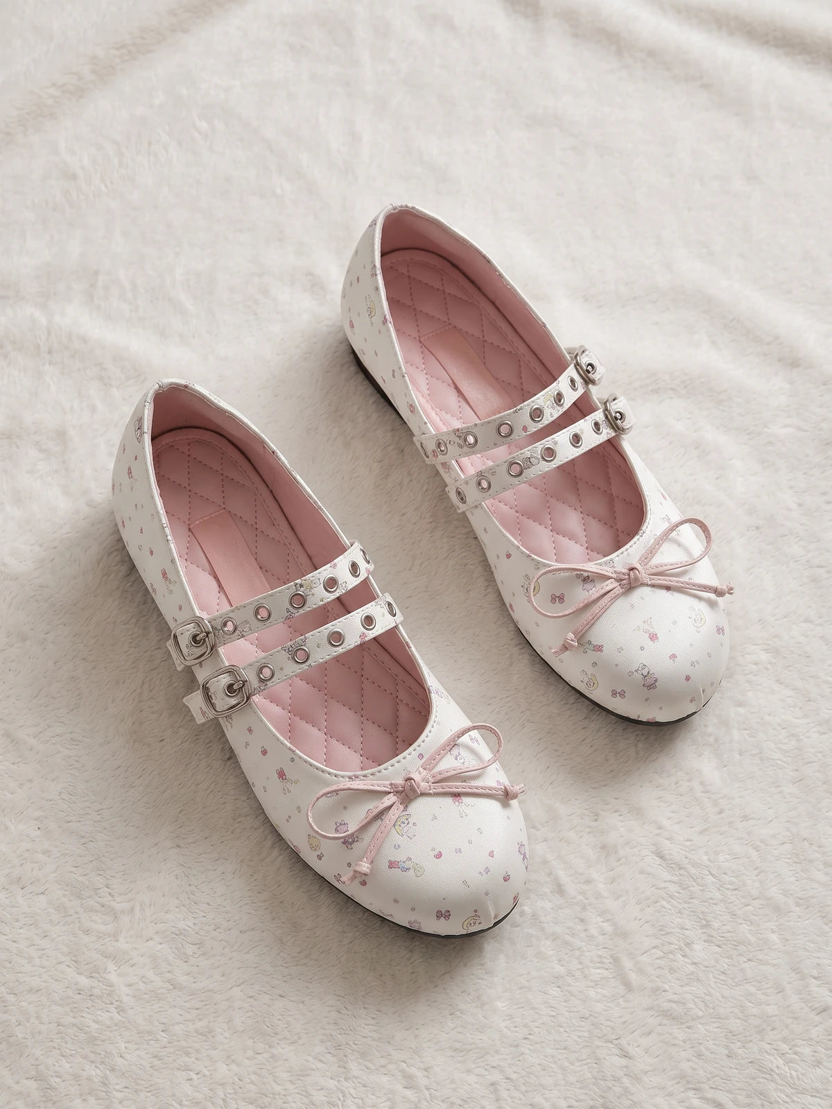 Bettine Floral Print Mary Jane Flats