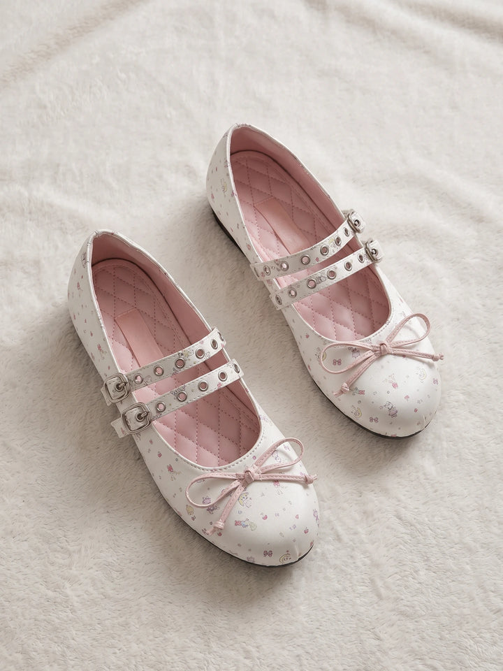 Bettine Floral Print Mary Jane Flats