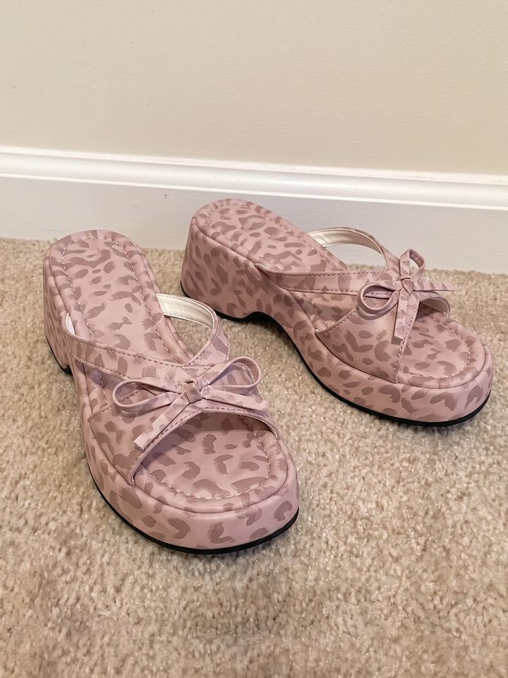Pink Leopard Darling Sandals