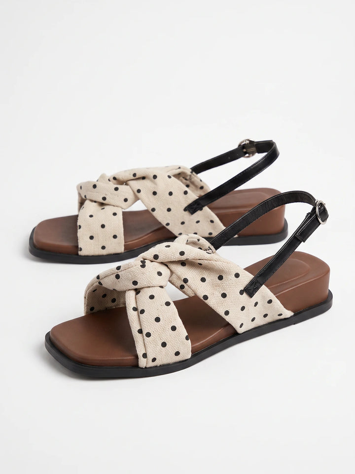 Mignette Polka Dot Knot Sandals