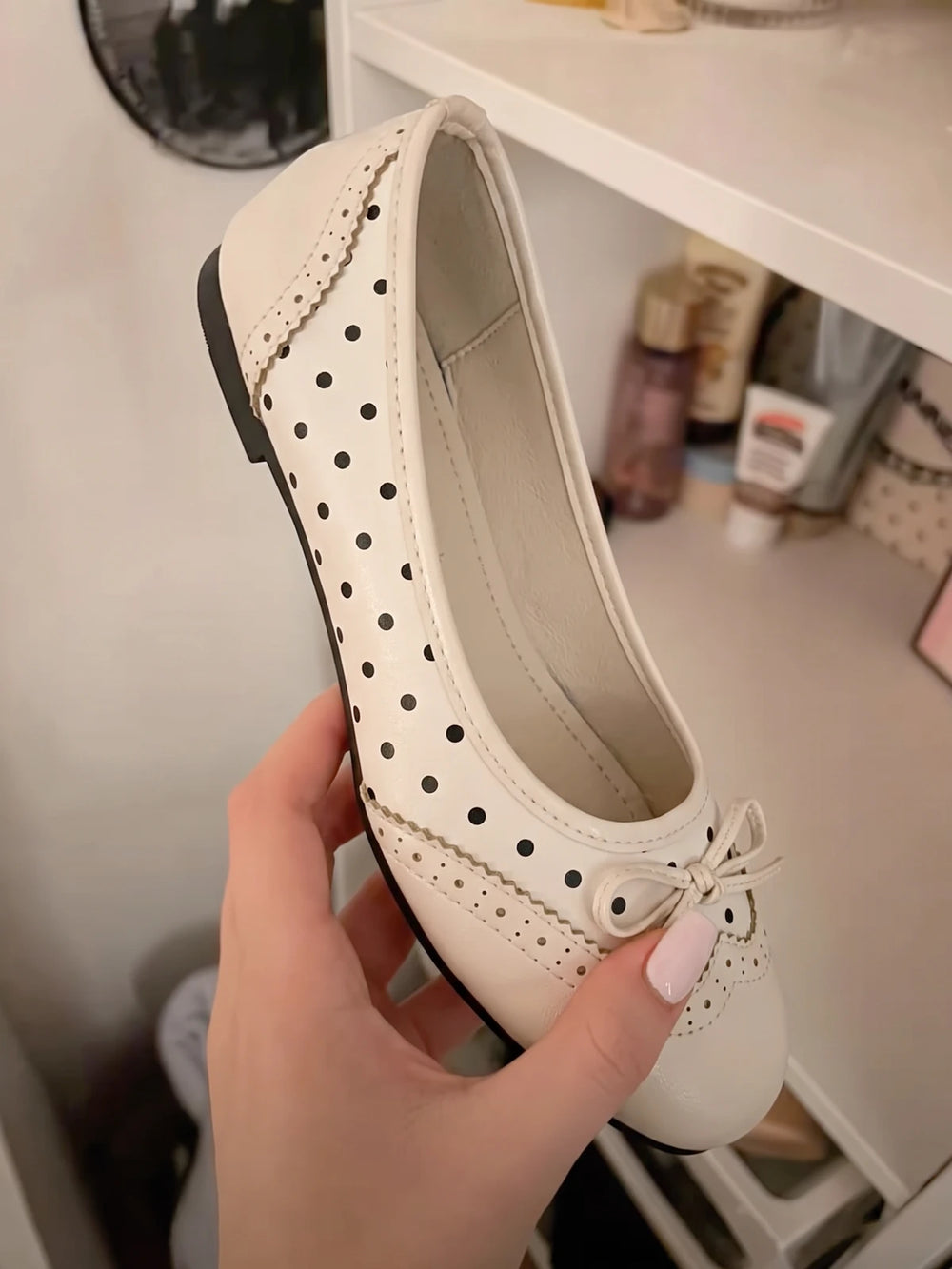Axelle Polka Dot Bow Flats