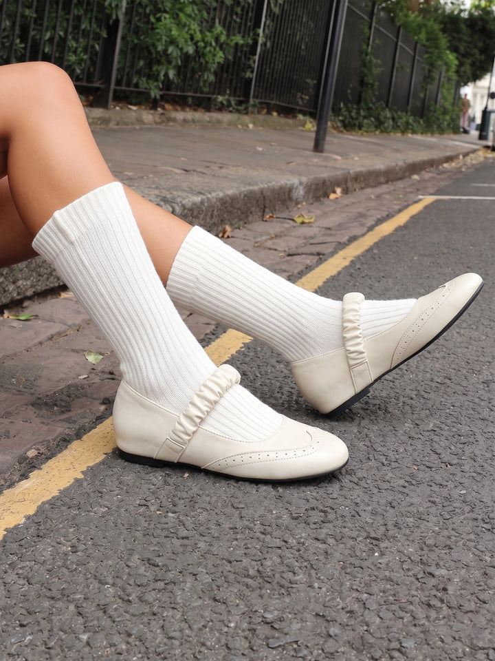 Fanchonette Scrunchie Strap Mary Janes