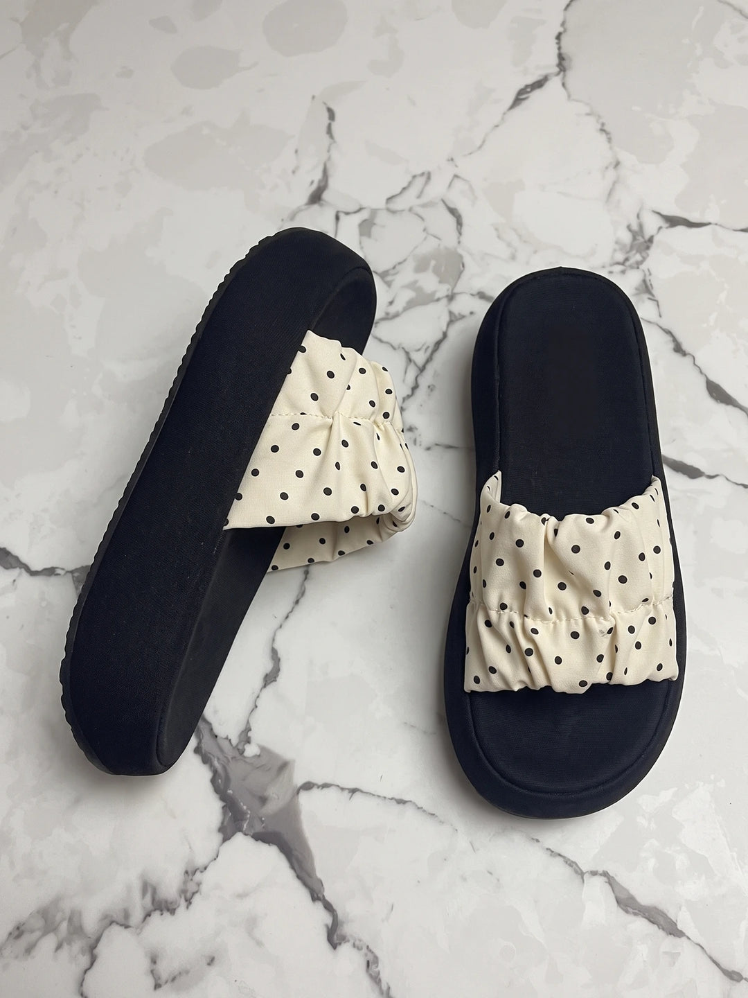 Coco Ruched Dot Sandals