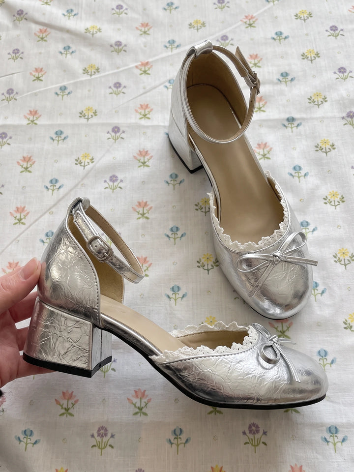 Silver Darling Mary Janes