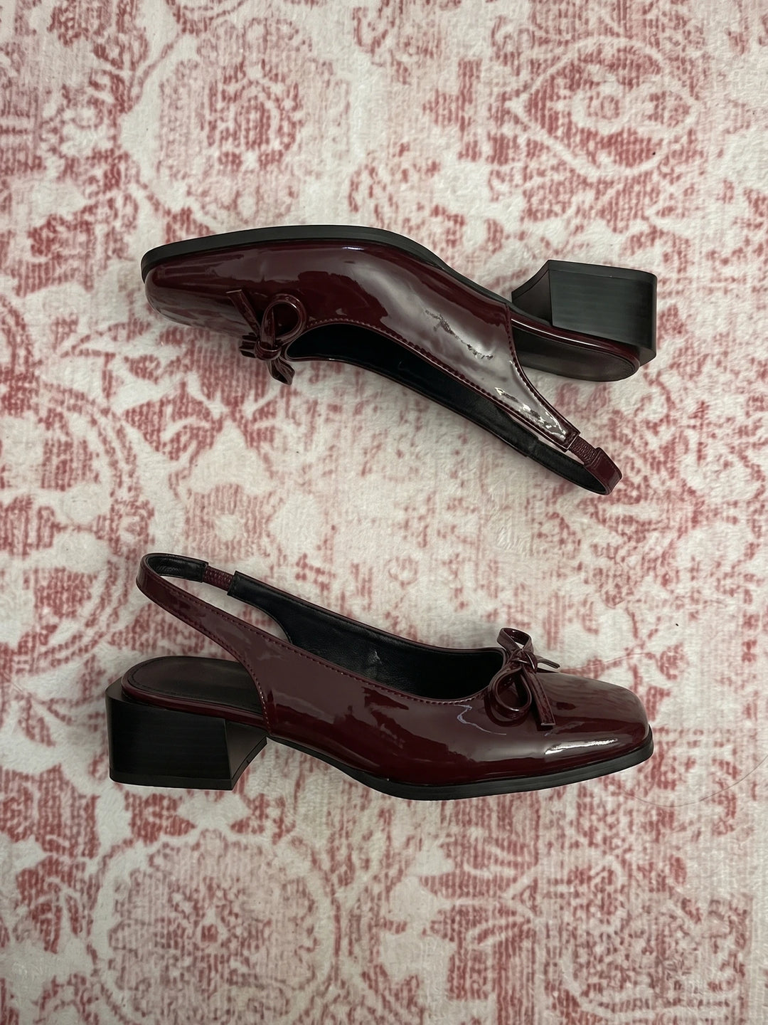 Mirelliane Patent Bow Slingback Heels