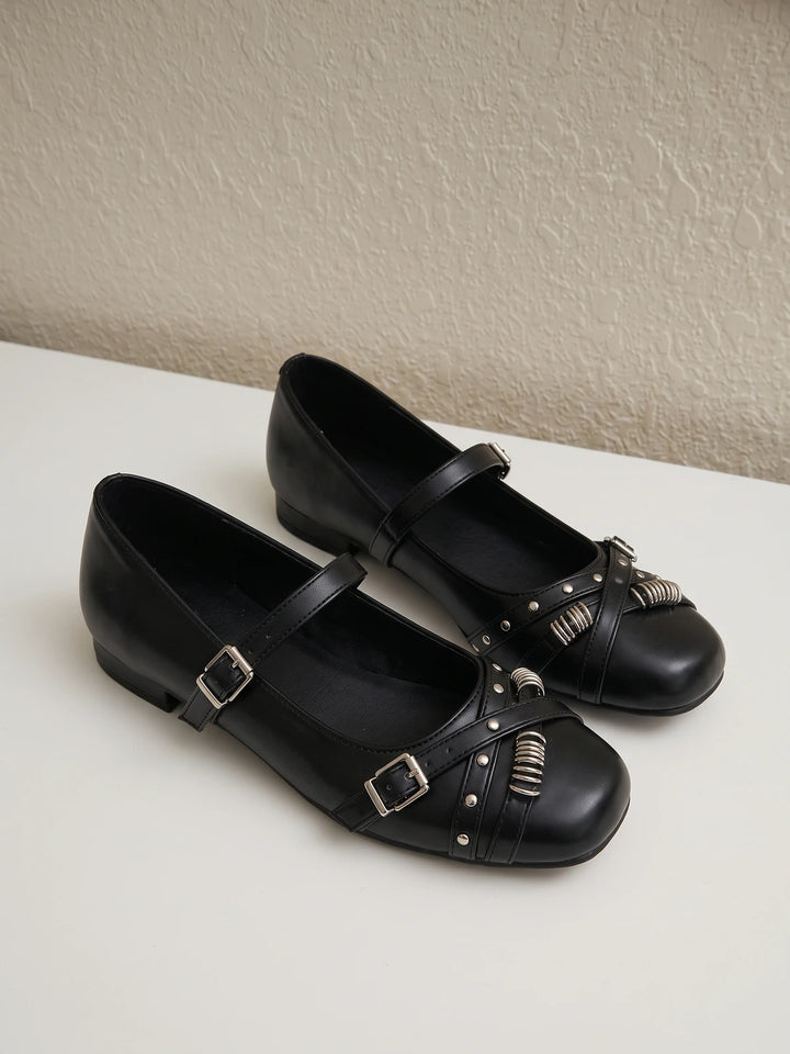 Ivy Metal-Ring Flats