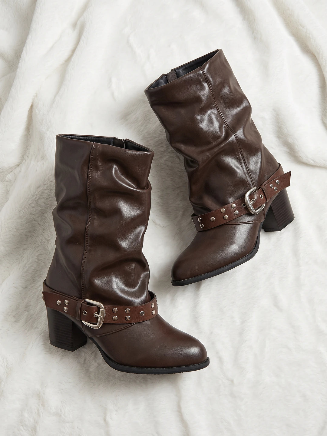 Anabel Studded Slouchy Boots