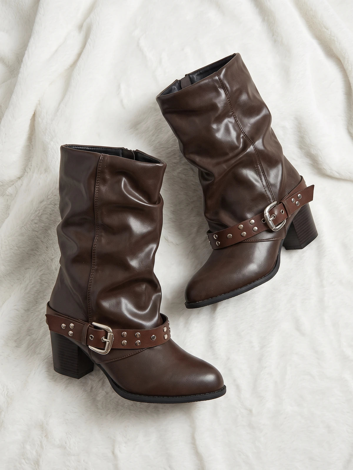 Anabel Studded Slouchy Boots