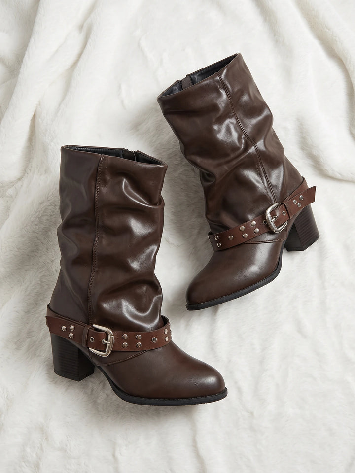 Anabel Studded Slouchy Boots