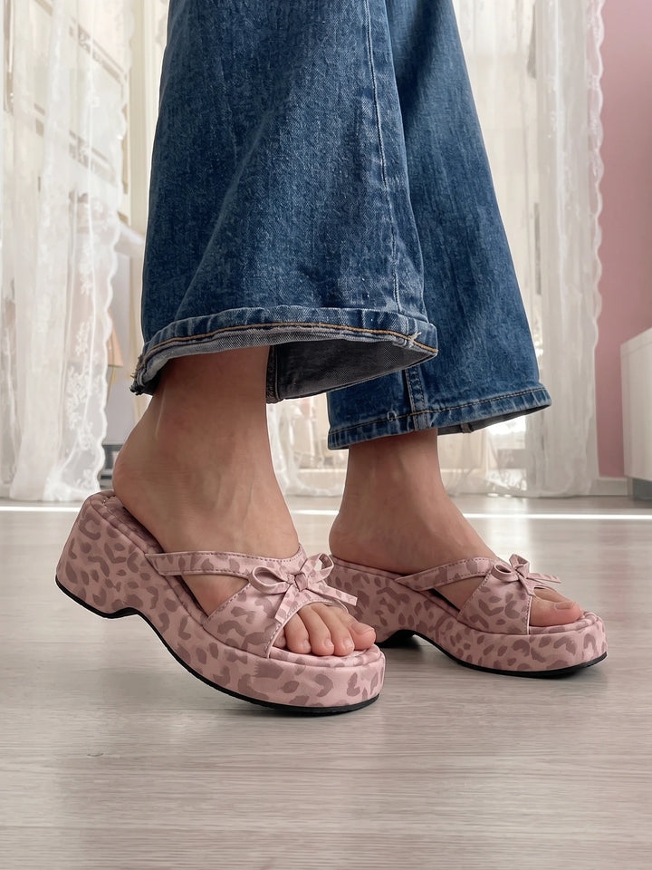 Pink Leopard Darling Sandals
