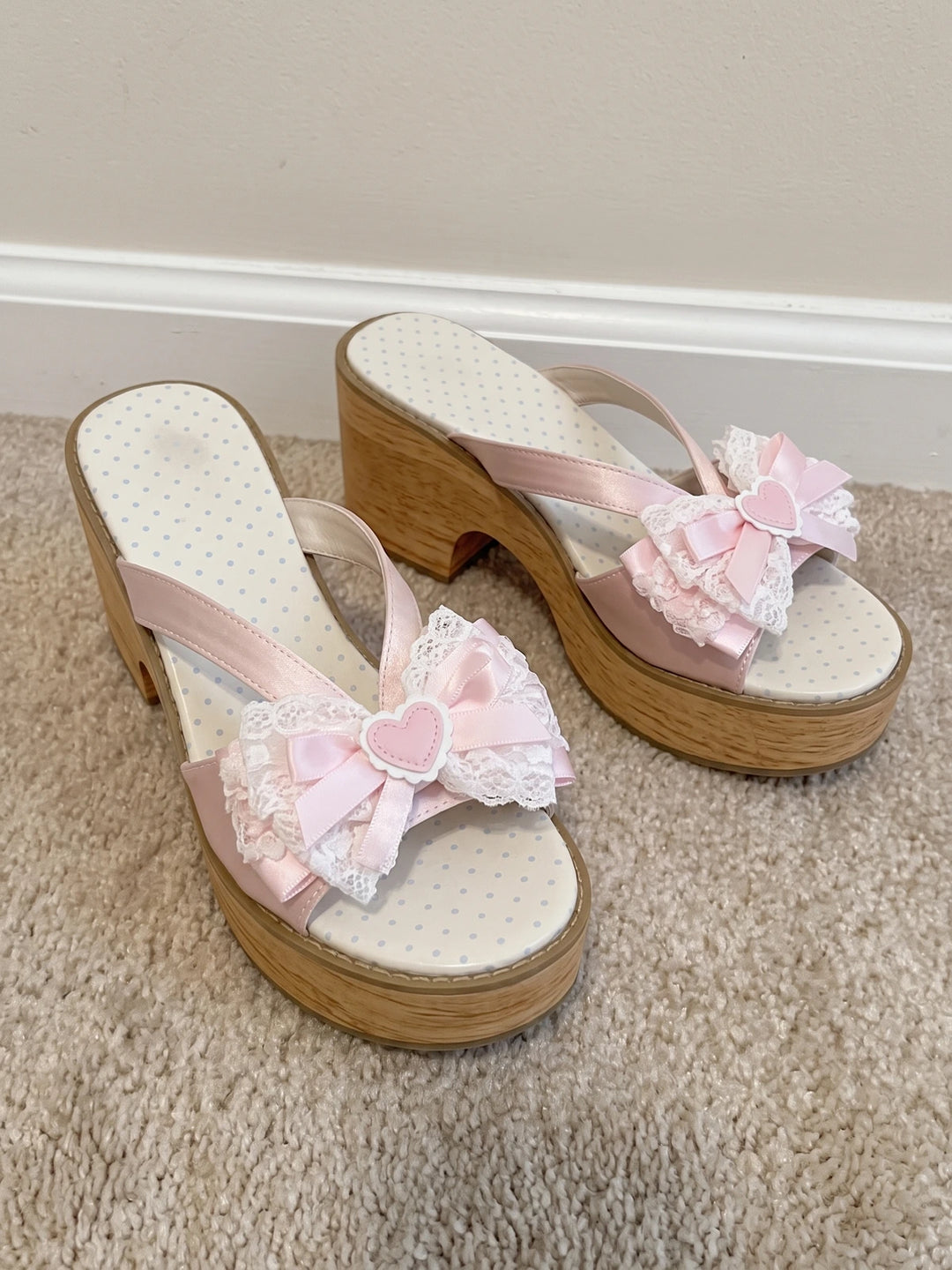 Elodie Satin Ribbon Bow Clogs