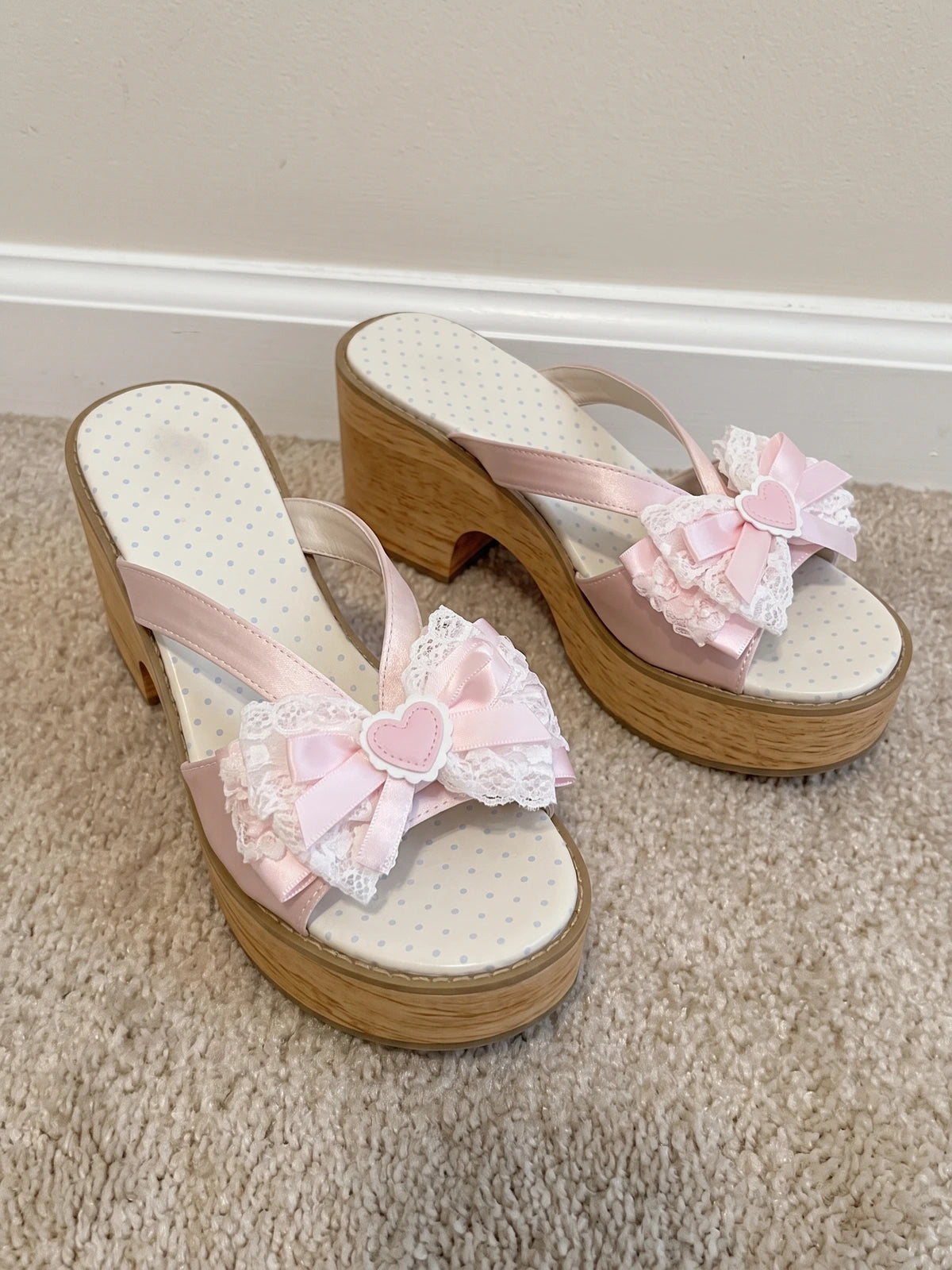 Elodie Satin Ribbon Bow Clogs