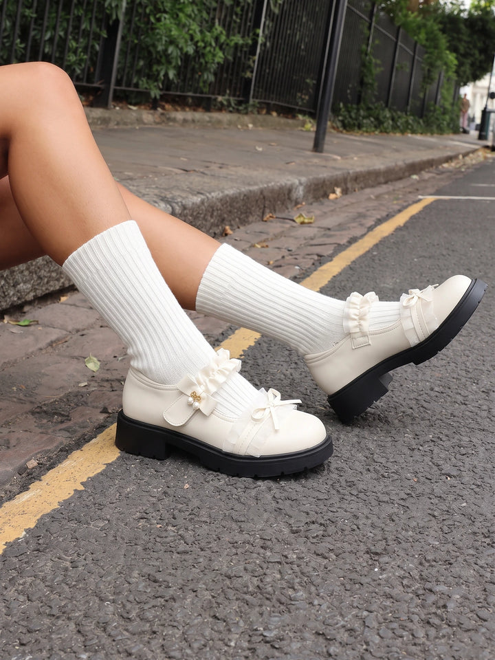 Odette Organza Frill Lug Mary Janes