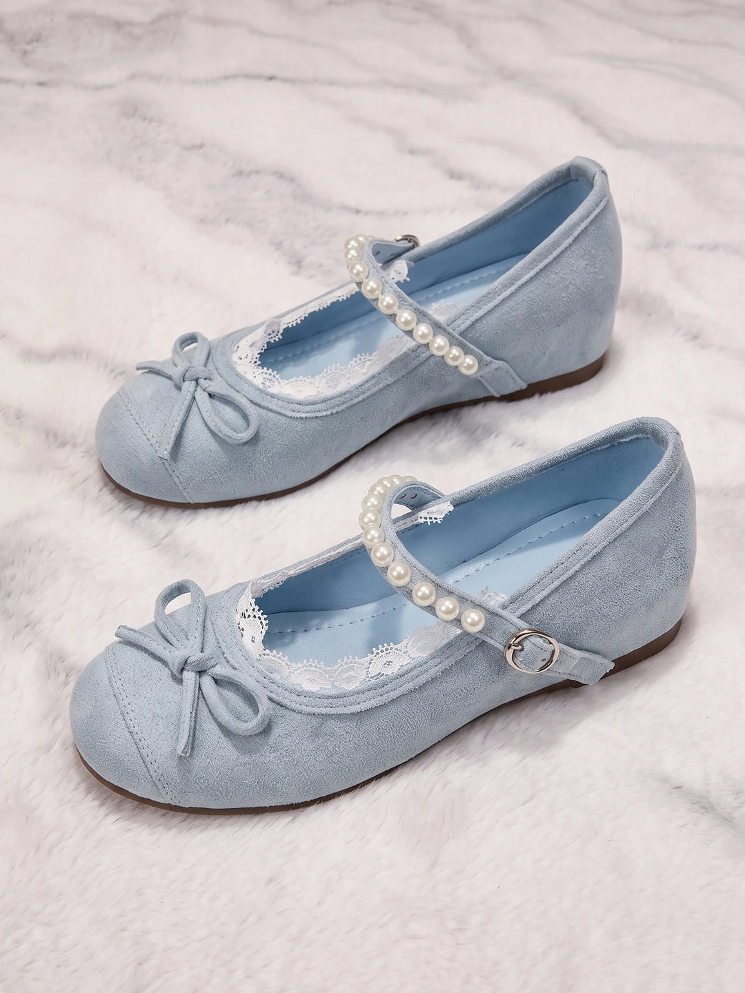 Anais Pearl Lace Mary Jane Flats
