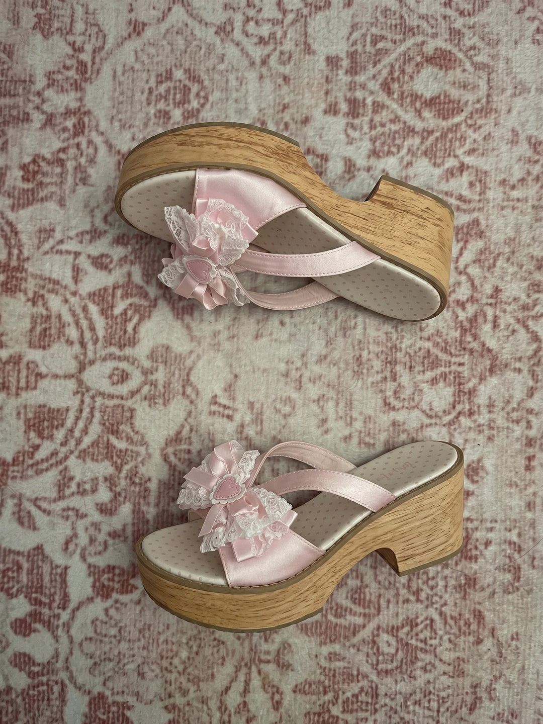 Elodie Satin Ribbon Bow Clogs