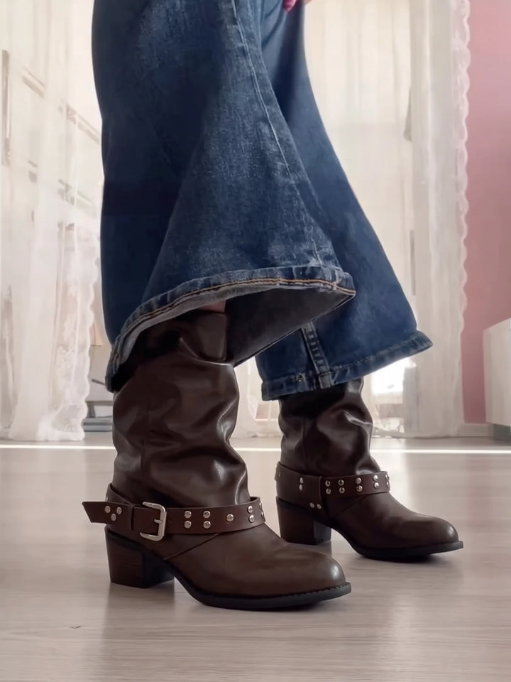 Anabel Studded Slouchy Boots